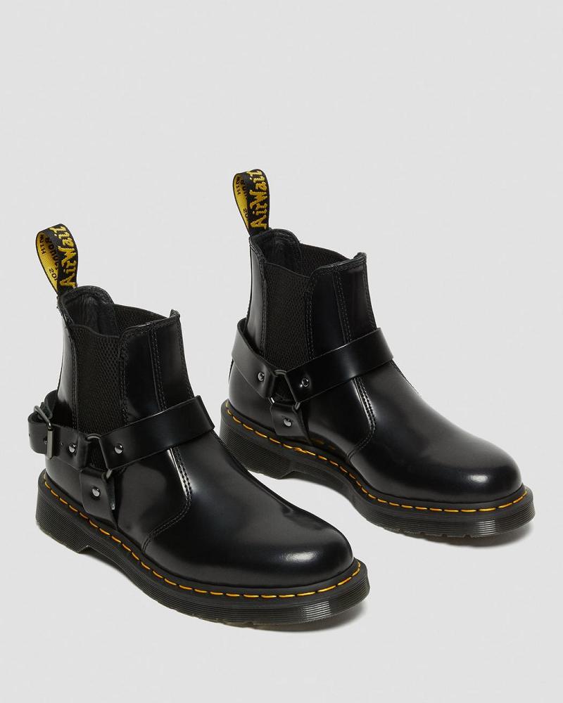 Botas Con Hebilla Dr Martens Wincox Smooth Cuero Hombre Negros | MX 345YXF